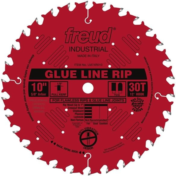 Freud LM74R010 10 in. Industrial Glue Line Ripping Blade