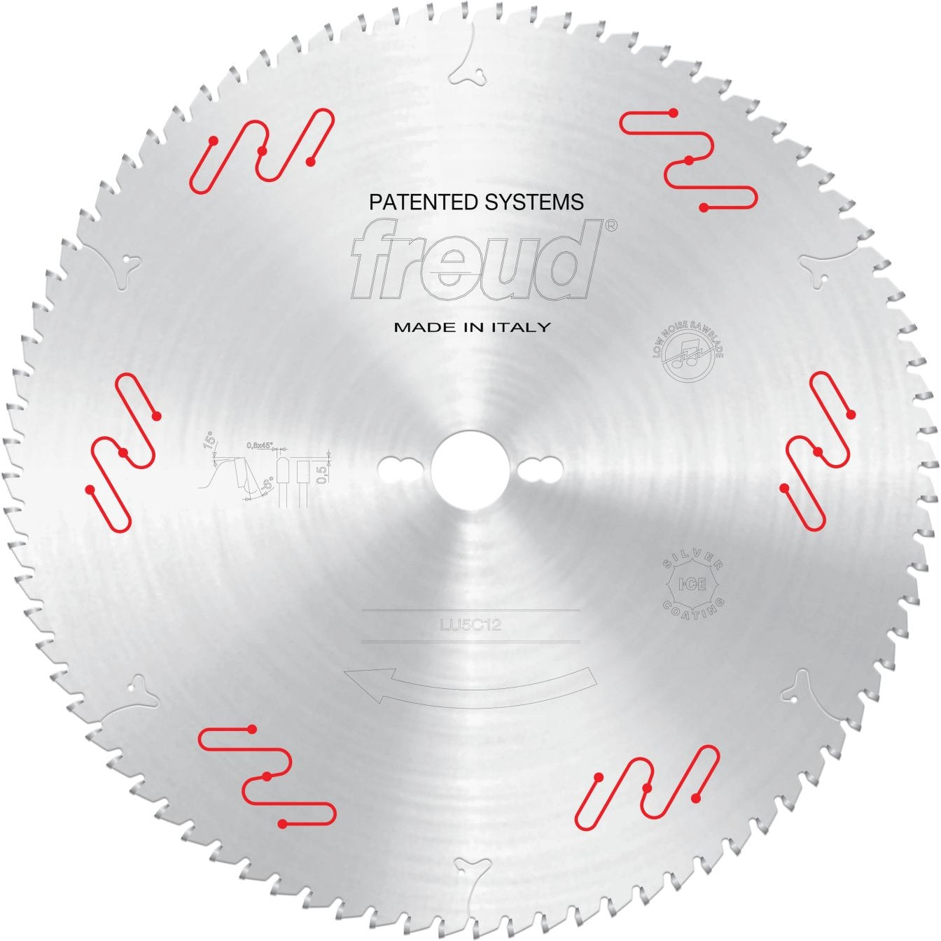 Freud LU5C12 350mm Medium to Thick Aluminum & Non-Ferrous Blade with or without Mechanical Clamping