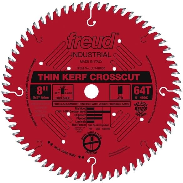Freud LU79R007 7-1/4 in. Thin Kerf Ultimate Plywood & Melamine Blade