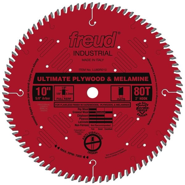 Freud LU80R010 10 in. Ultimate Plywood & Melamine Blade