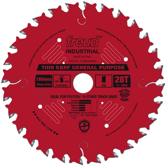 Freud LU86R006M20 160mm x 28T mm Thin Kerf General Purpose Blade