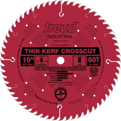 Freud LU88R010 10 in. Thin Kerf Fine Finish Crosscut Blade