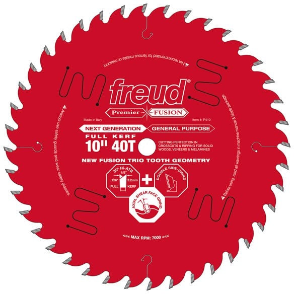 Freud P410 10 in. Next Generation Premier Fusion General Purpose Blade