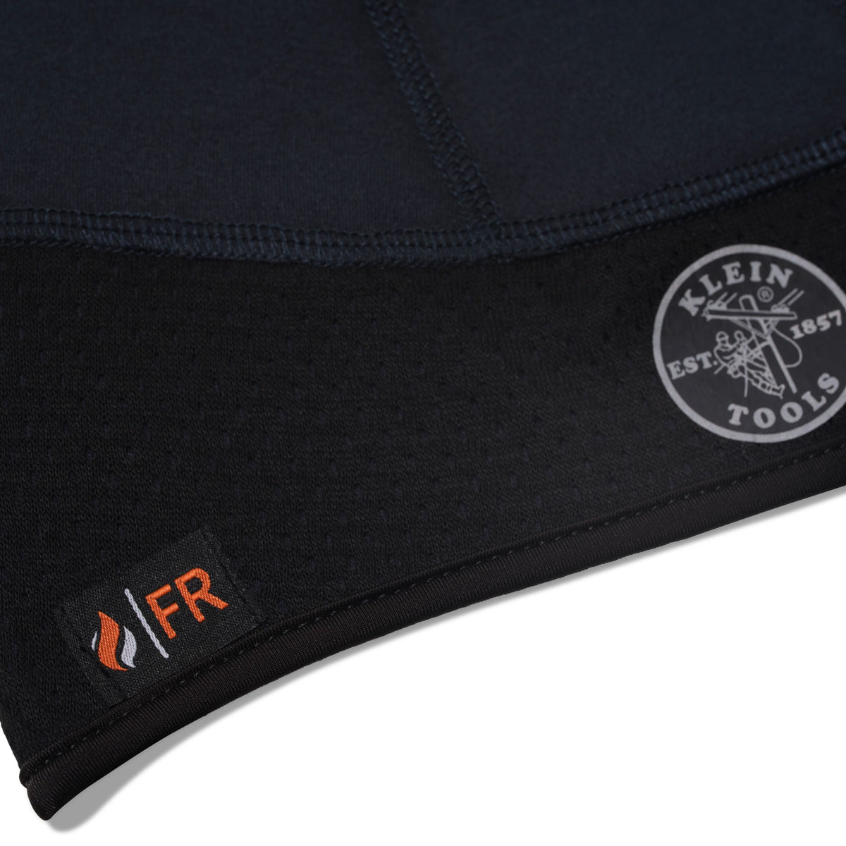 Klein FRSKLC7 flame-resistant helmet liner worn under a hard hat