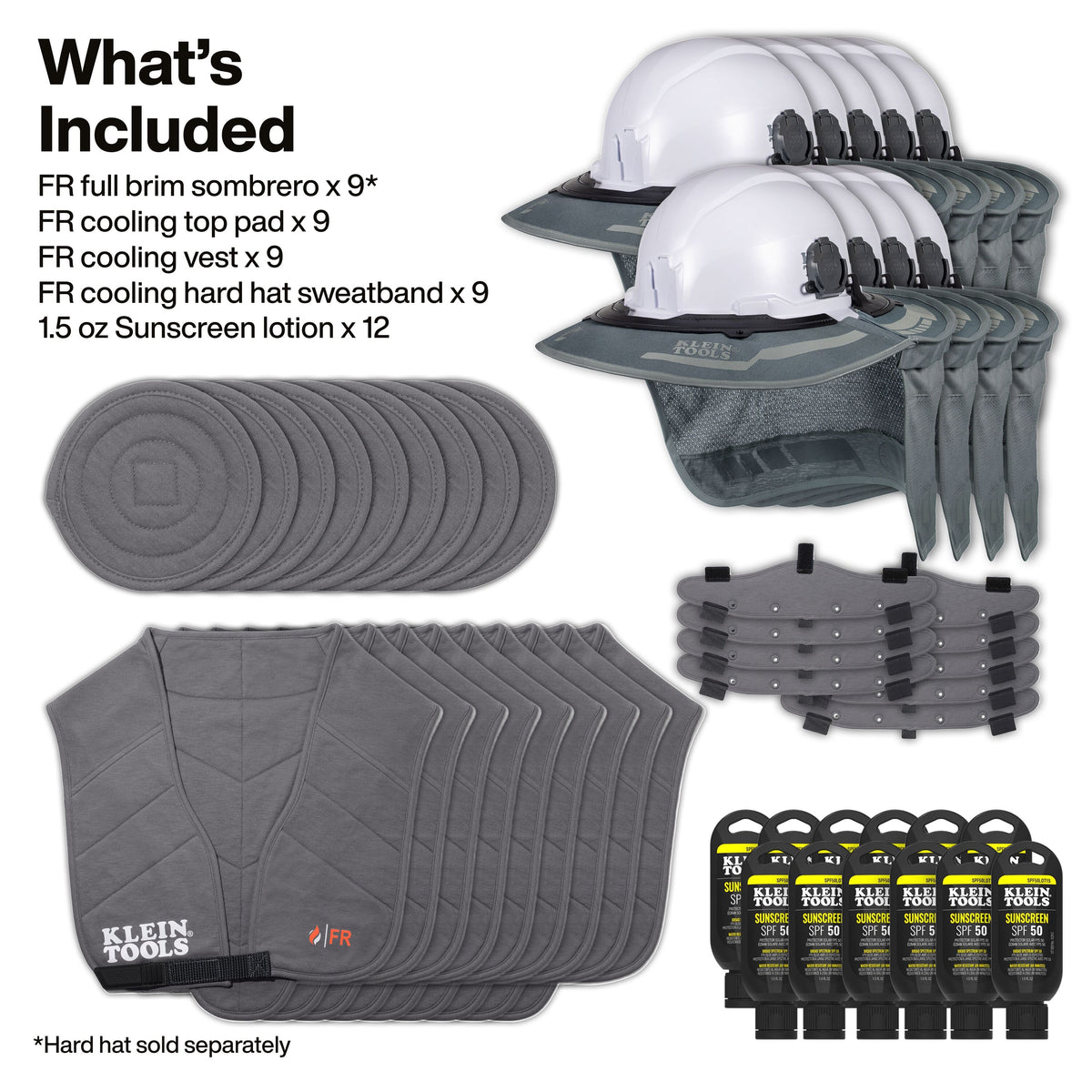 Klein Tools FRSUMKIT2 FR summer crew set contents for nine workers