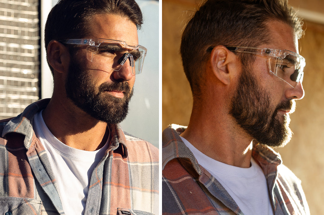 Heat Wave Future Tech Vapor Clear Frame Clear Lens Z87+ Sunglasses