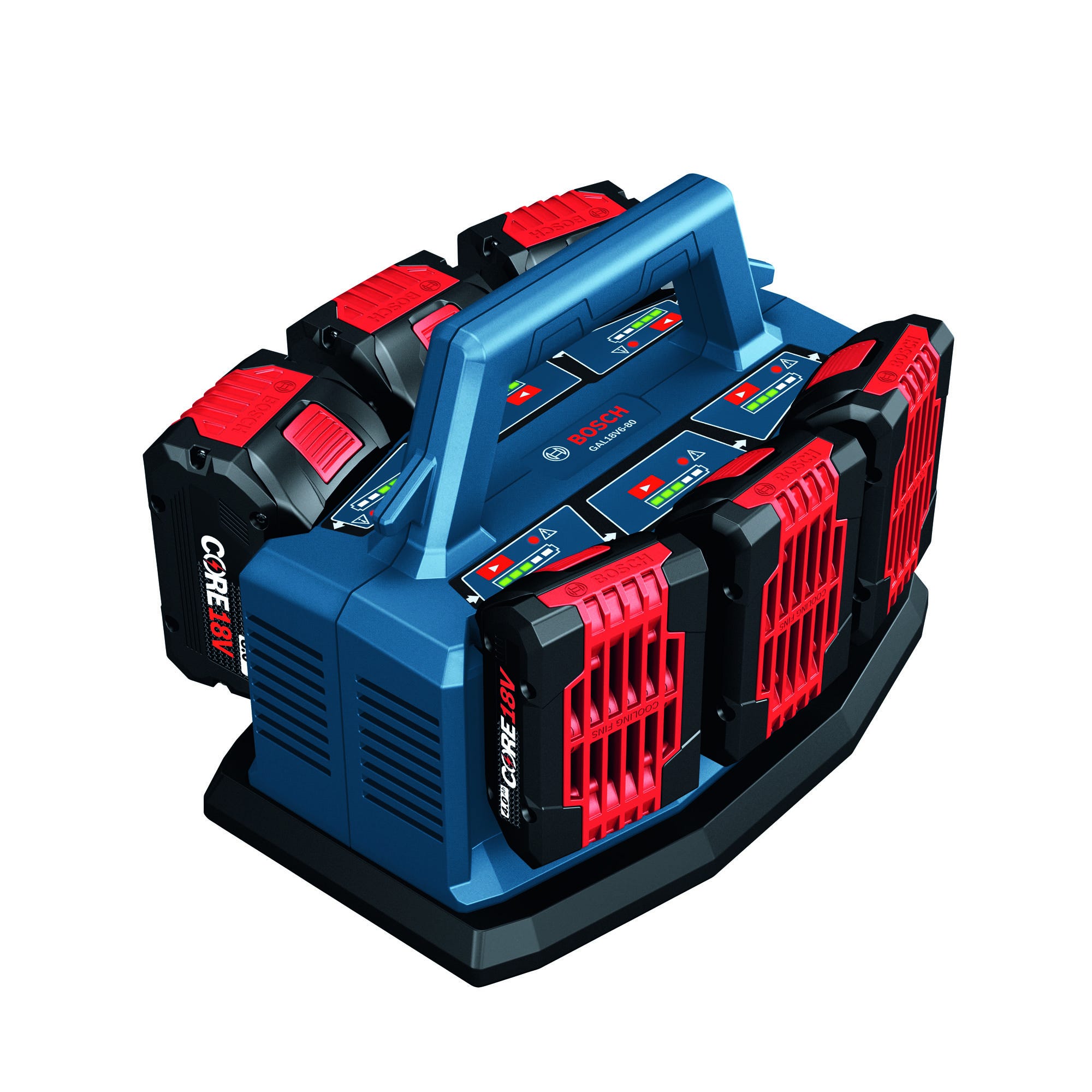 Bosch GAL18V6-80 18V 6-Bay Lithium-Ion Fast Battery Charger