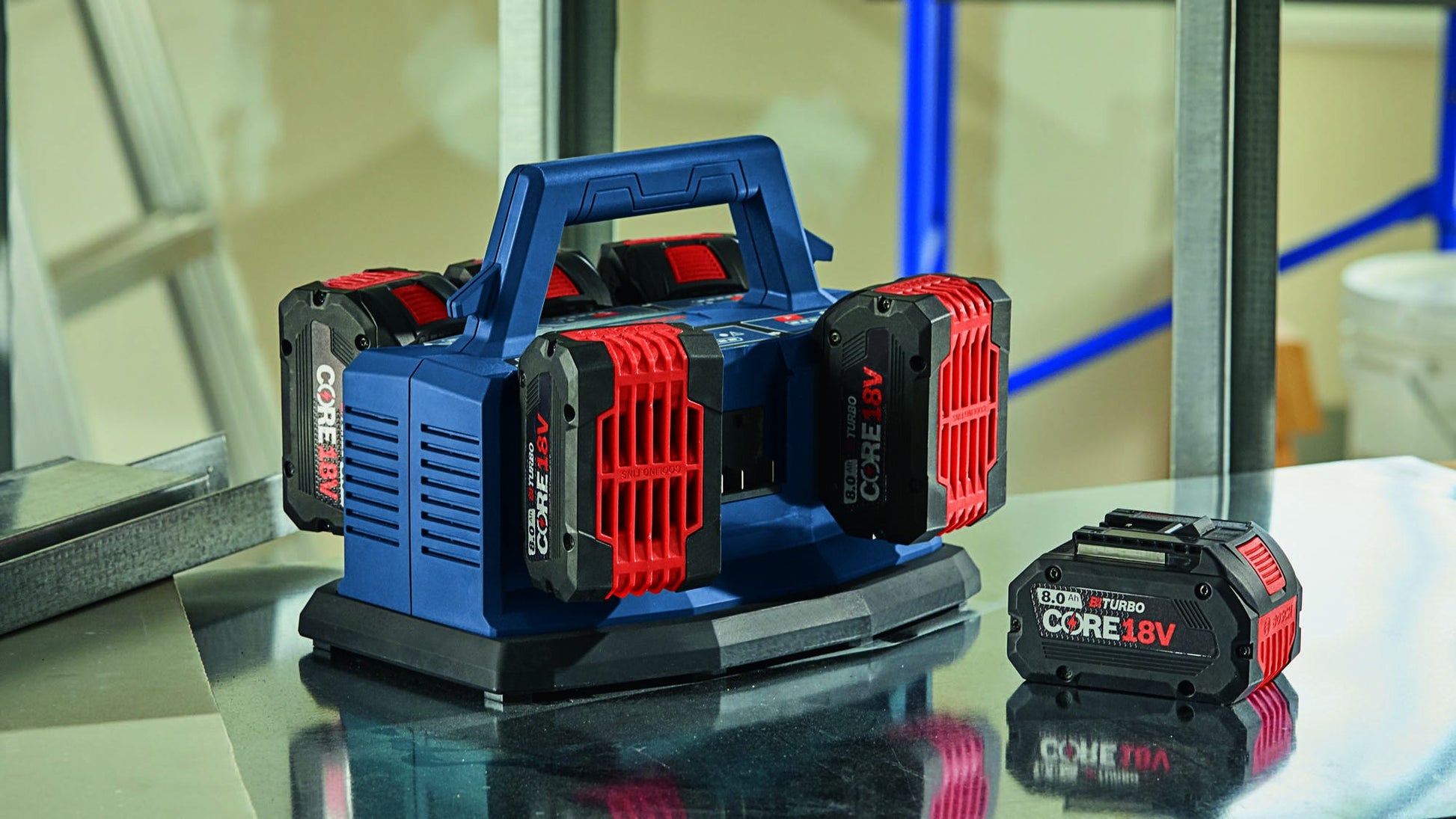 Bosch GAL18V6-80 18V 6-Bay Lithium-Ion Fast Battery Charger