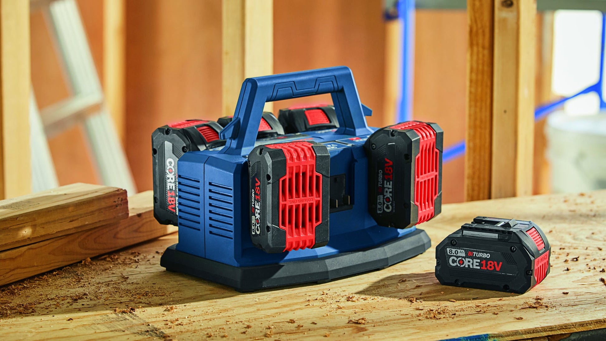 Bosch GAL18V6-80 18V 6-Bay Lithium-Ion Fast Battery Charger