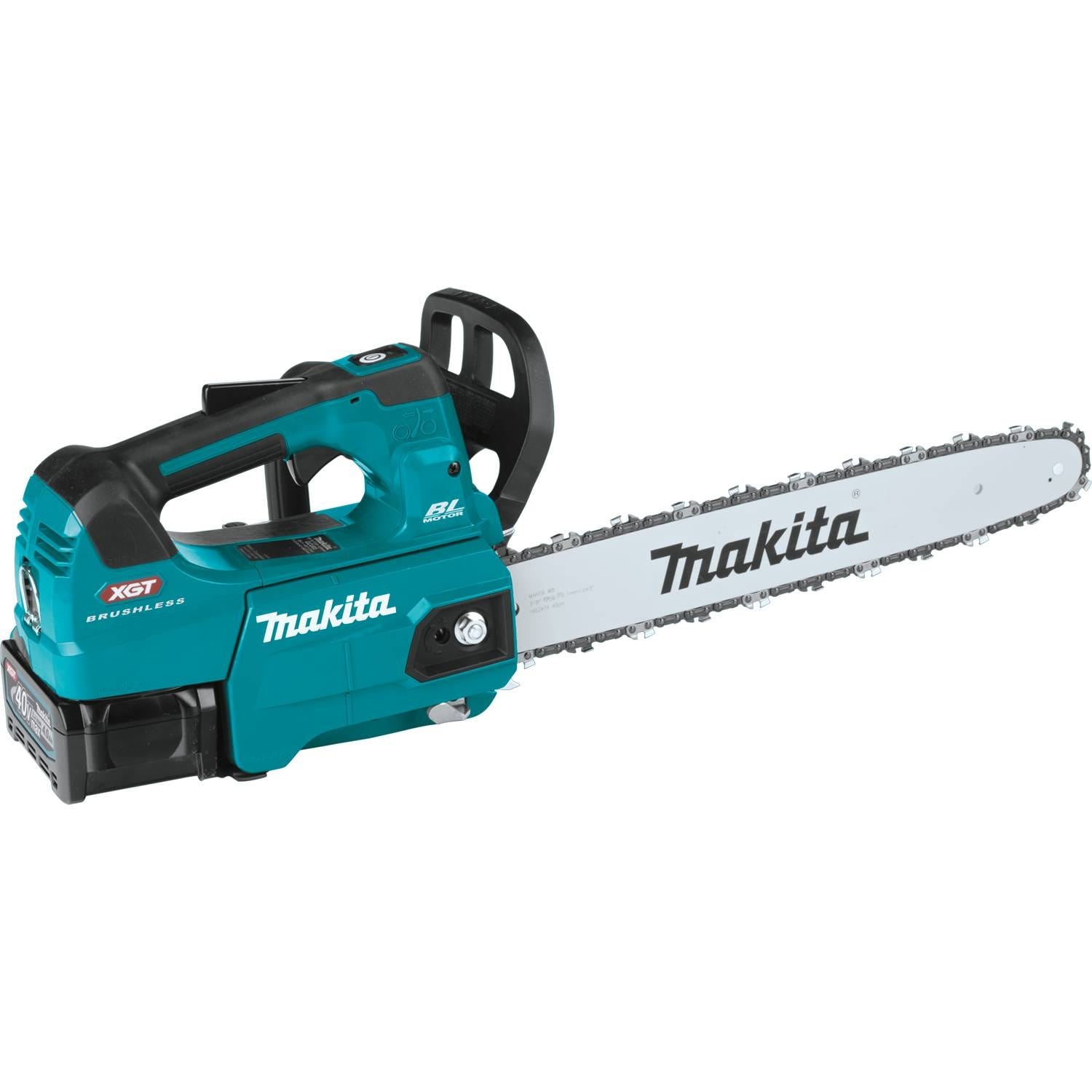 Makita 40V max XGT Brushless 16" Top Handle Chain Saw Kit (4.0Ah) with 4-Speed Compact Stick Vacuum