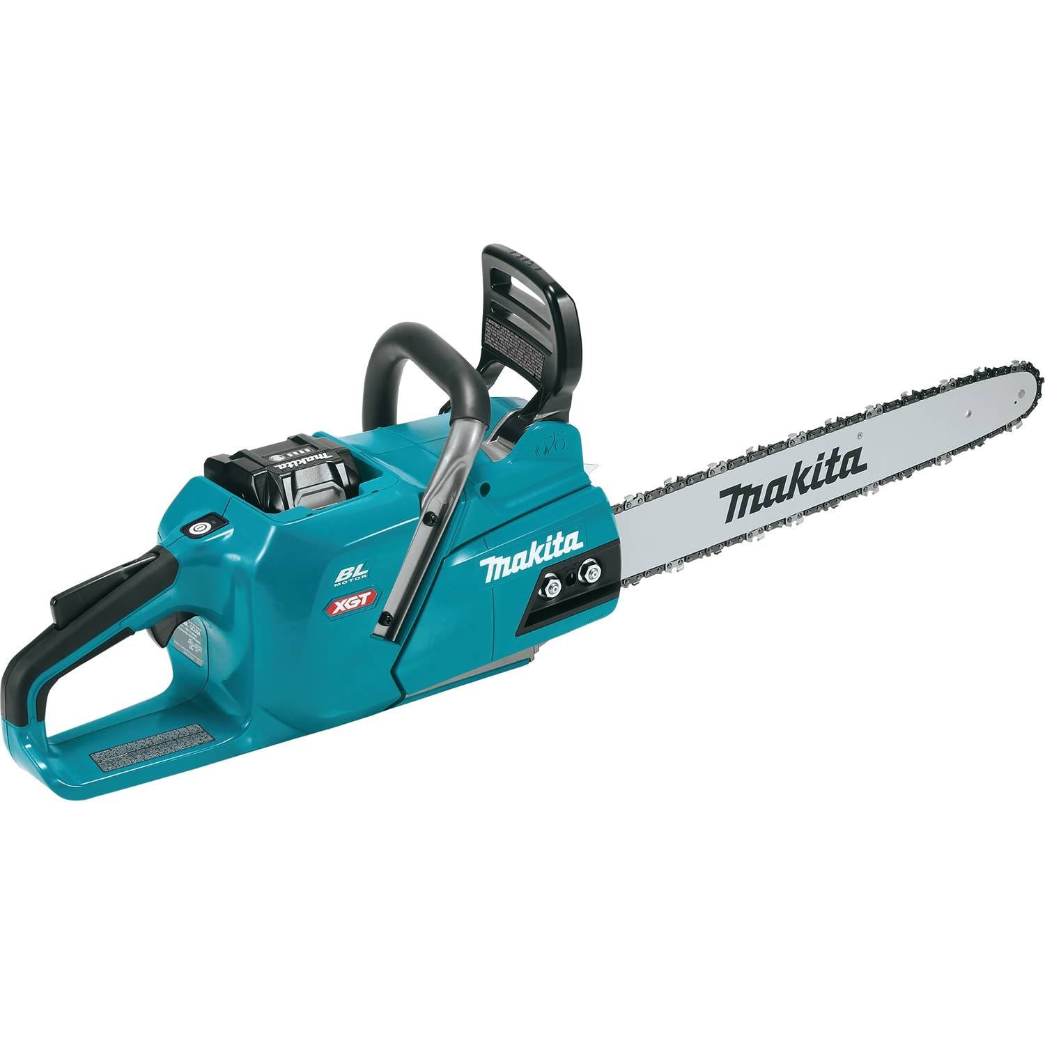 Makita 40V max XGT Brushless 18" Chain Saw Kit (5.0Ah) with 4-Speed Compact Stick Vacuum