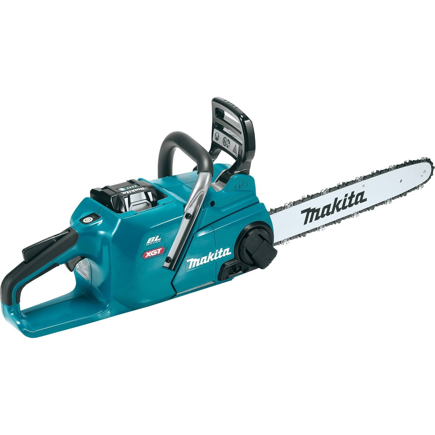 Makita 40V max XGT Brushless 16" Chain Saw Kit (4.0Ah) with 4-Speed Compact Stick Vacuum