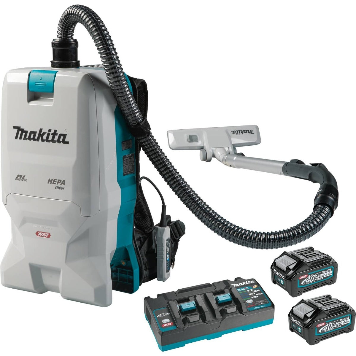 Makita GCV08PM 40V max XGT Brushless Cordless 6 Quart HEPA Filter Dry Backpack Vacuum Kit (4.0Ah)