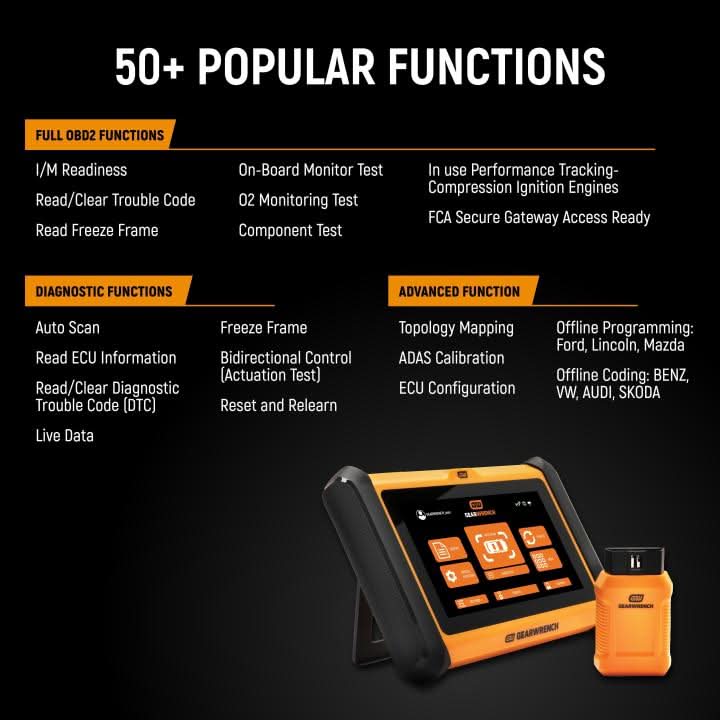 Gearwrench GWSMART07 7-in. Wireless Bi-Directional Diagnostic Tablet