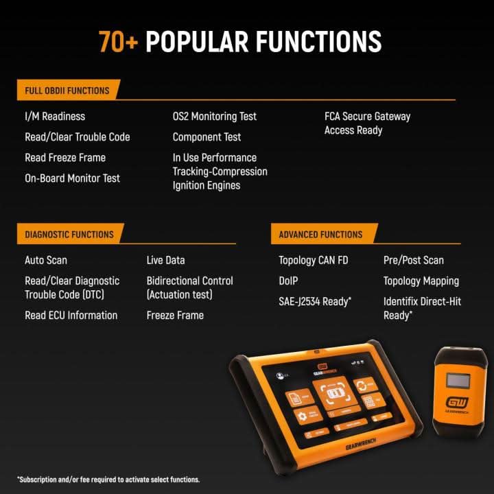 Gearwrench GWSMART10 10" Pro Command Wireless Bi-Directional Diagnostic Tablet with Rapid-Charge Dock