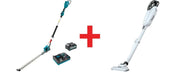 Makita 40V max XGT Brushless 24" Articulating Pole Hedge Trimmer Kit (4.0Ah) with 4-Speed Compact Stick Vacuum