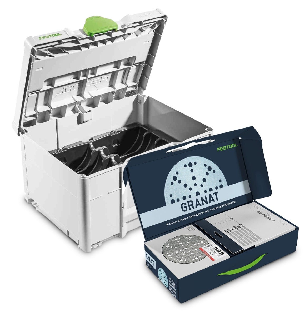 Festool D150 60-Piece 6-in. Granat Abrasives Holiday Value Starter Set with Systainer3 SYS-STF