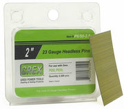 Grex P6 23-Gauge Galvanized Headless Pin Nails, 3/8" to 2" Lengths, 2500-Pack