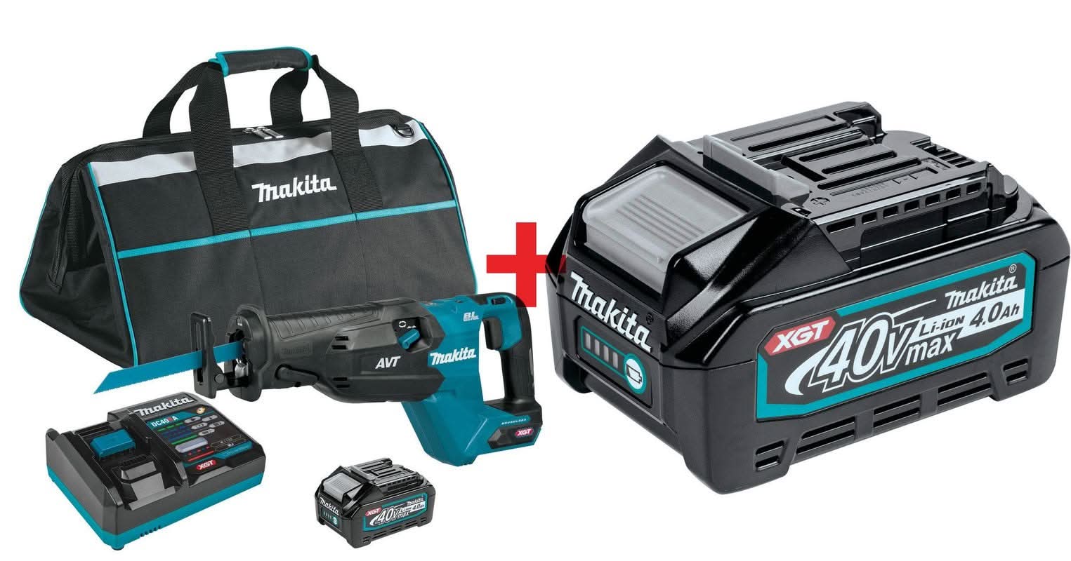 Makita 40V max XGT Brushless Cordless AVT Orbital Recipro Saw Kit (4.0Ah) with Battery