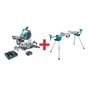 Makita 40V max XGT Brushless 12" Dual-Bevel Sliding Compound Miter Saw AWS Kit (4.0Ah) w/ Folding Stand