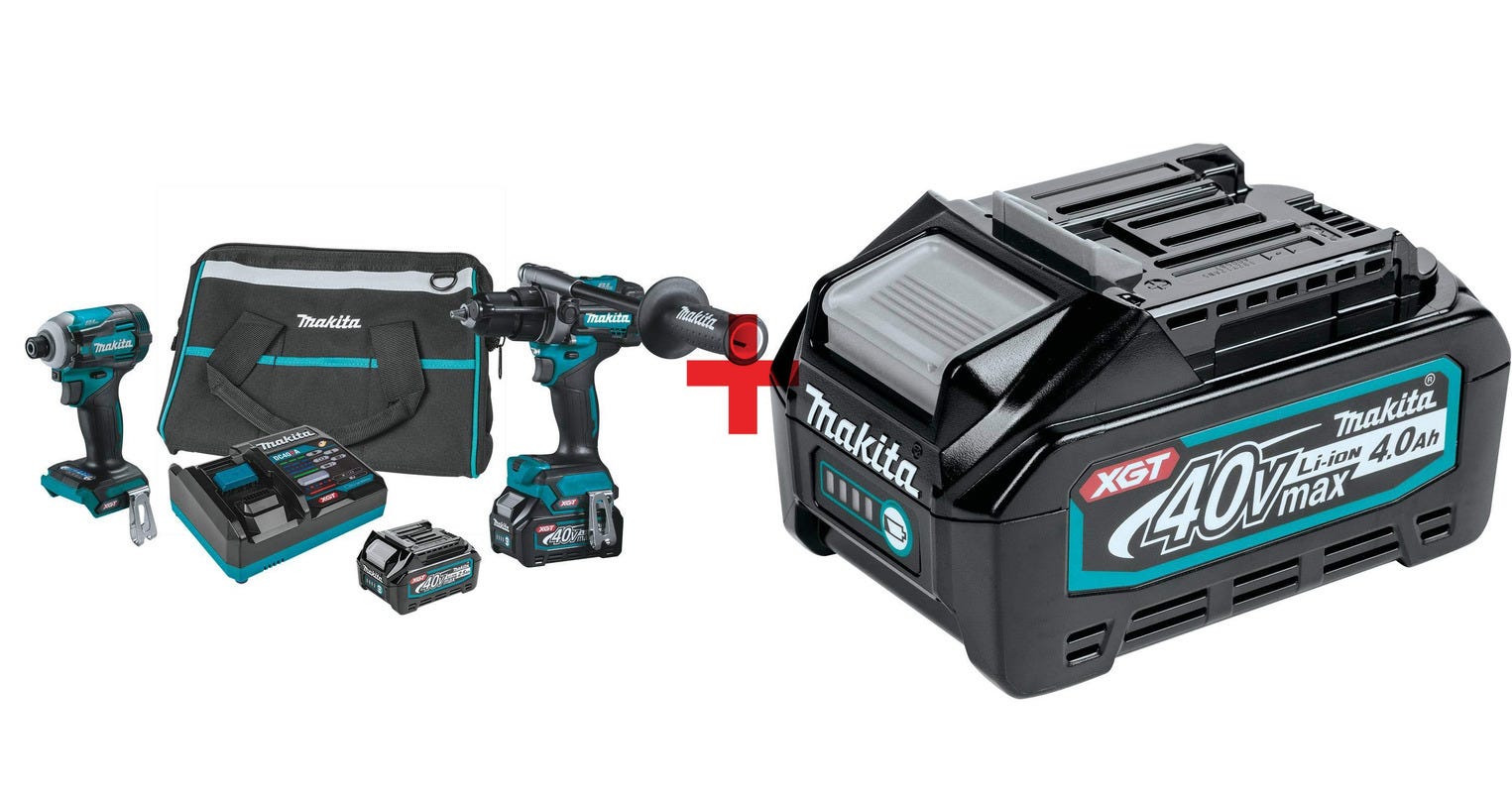 Makita 40V max XGT Brushless Cordless 2-Pc. Combo 2.5Ah Kit with Battery
