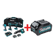 Makita 40V max XGT Brushless Cordless 4-Piece Combo 2.5Ah/4.0Ah Kit, Variety 3-Pack Battery
