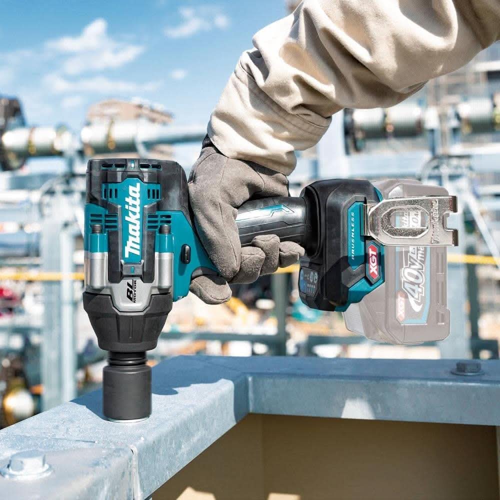 Makita GWT08Z 40V max XGT Brushless Cordless 4-Speed Mid-Torque 1/2" Sq. Drive Impact Wrench w/ Detent Anvil, Tool Only