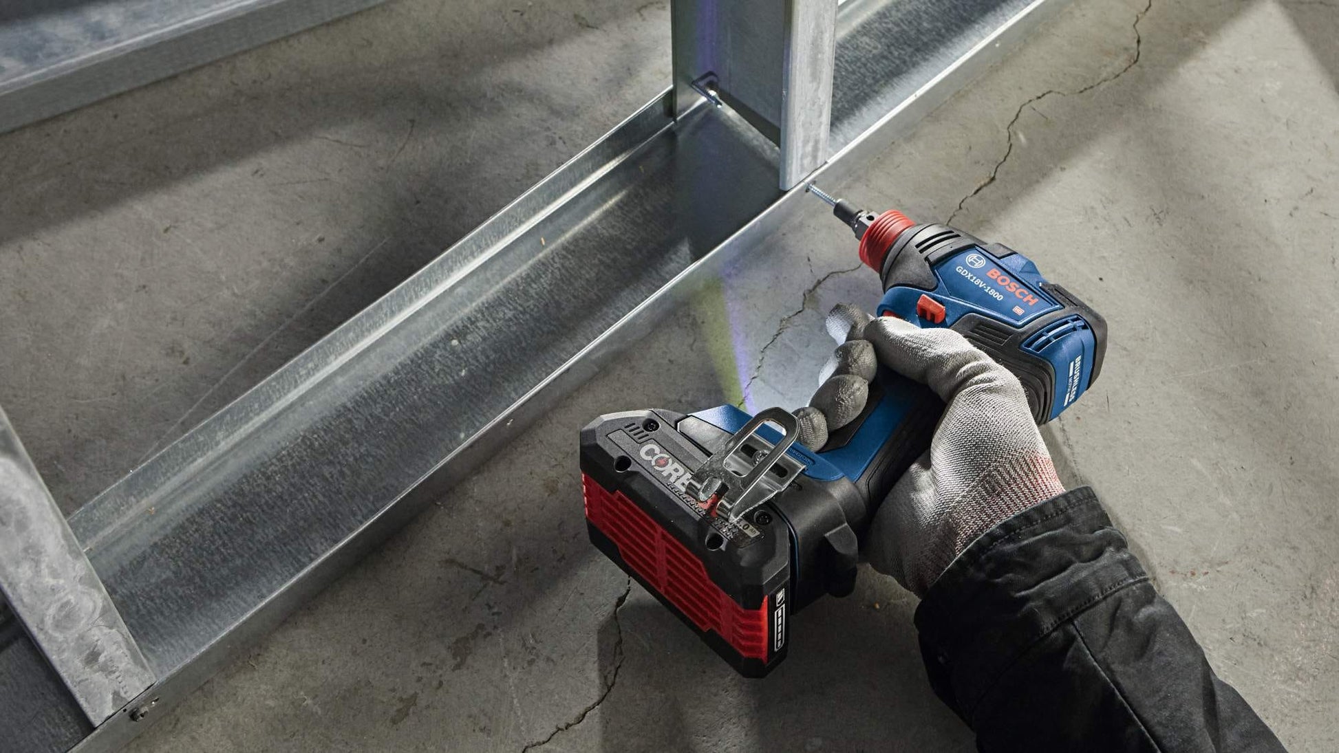 Bosch GXL18V-233B25 18V 1/2 In. Hammer Drill/Driver and Freak Two-in-One Impact Driver CORE18V 4.0Ah Kit