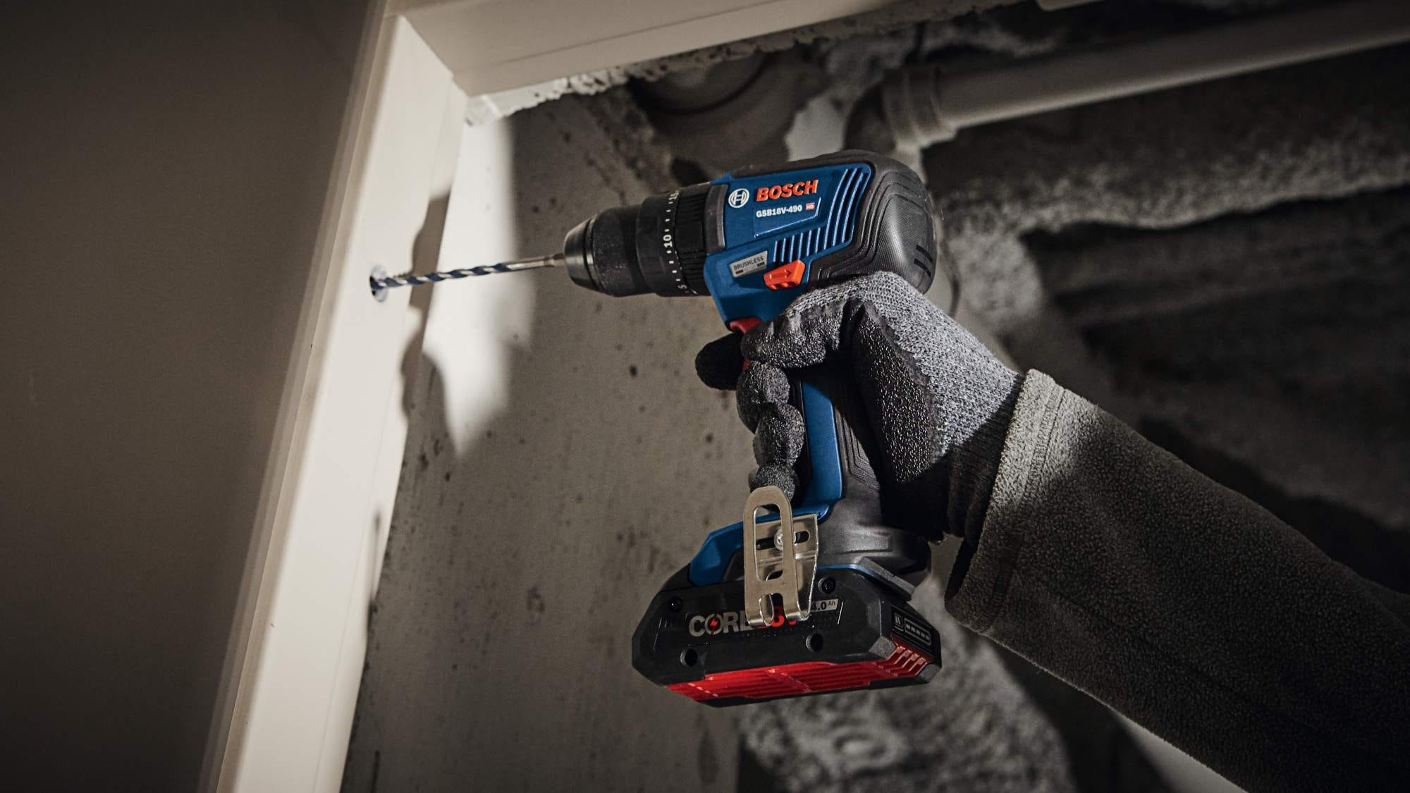 Bosch GXL18V-233B25 18V 1/2 In. Hammer Drill/Driver and Freak Two-in-One Impact Driver CORE18V 4.0Ah Kit