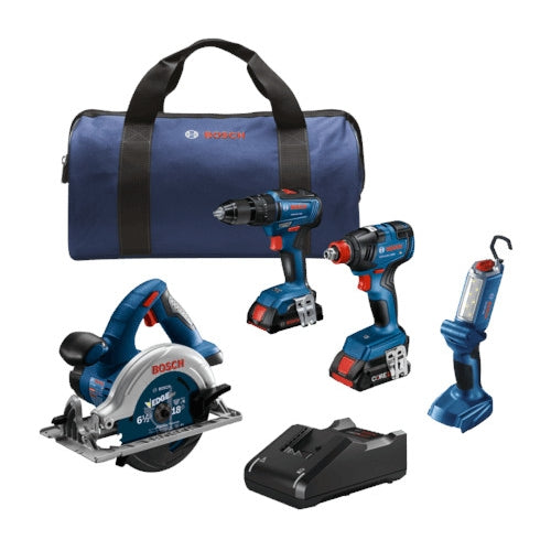 Bosch GXL18V-497B23 18V Four-in-One 4-Tool Combo Kit