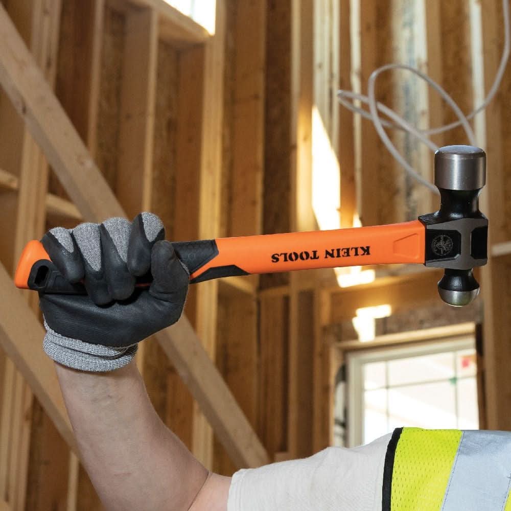 Klein Tools Ball-Peen Hammer, 32-Ounce, 15-in. (H80332)