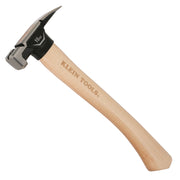 Klein Tools H80916HS 16 oz smooth face hammer with hickory handle and black powder-coated forged steel head
