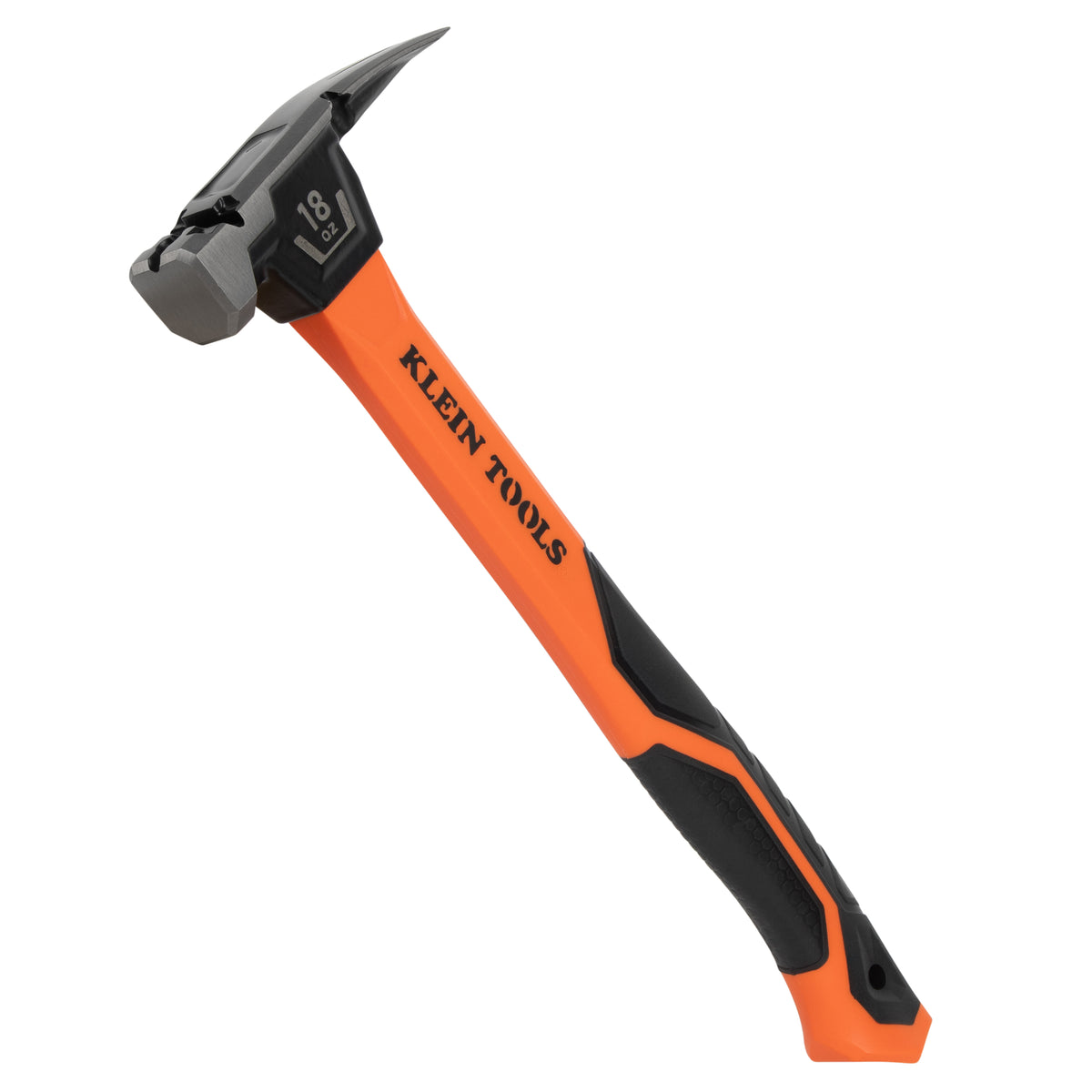 Klein H80918 Smooth Face Fiberglass Hammer, 18-Ounce