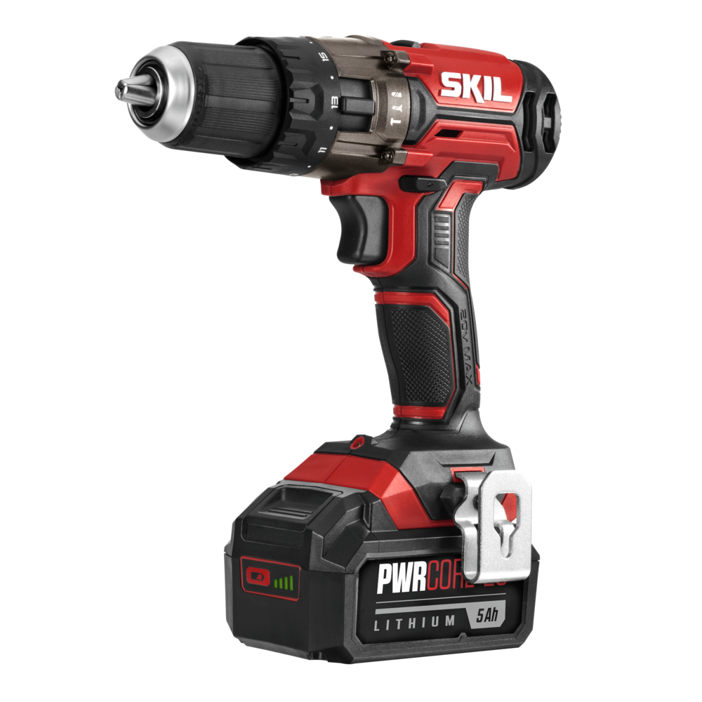 SKIL HD527803 20V 1/2" Hammer Drill Kit with PWRCORE 20 5.0Ah Lithium Battery