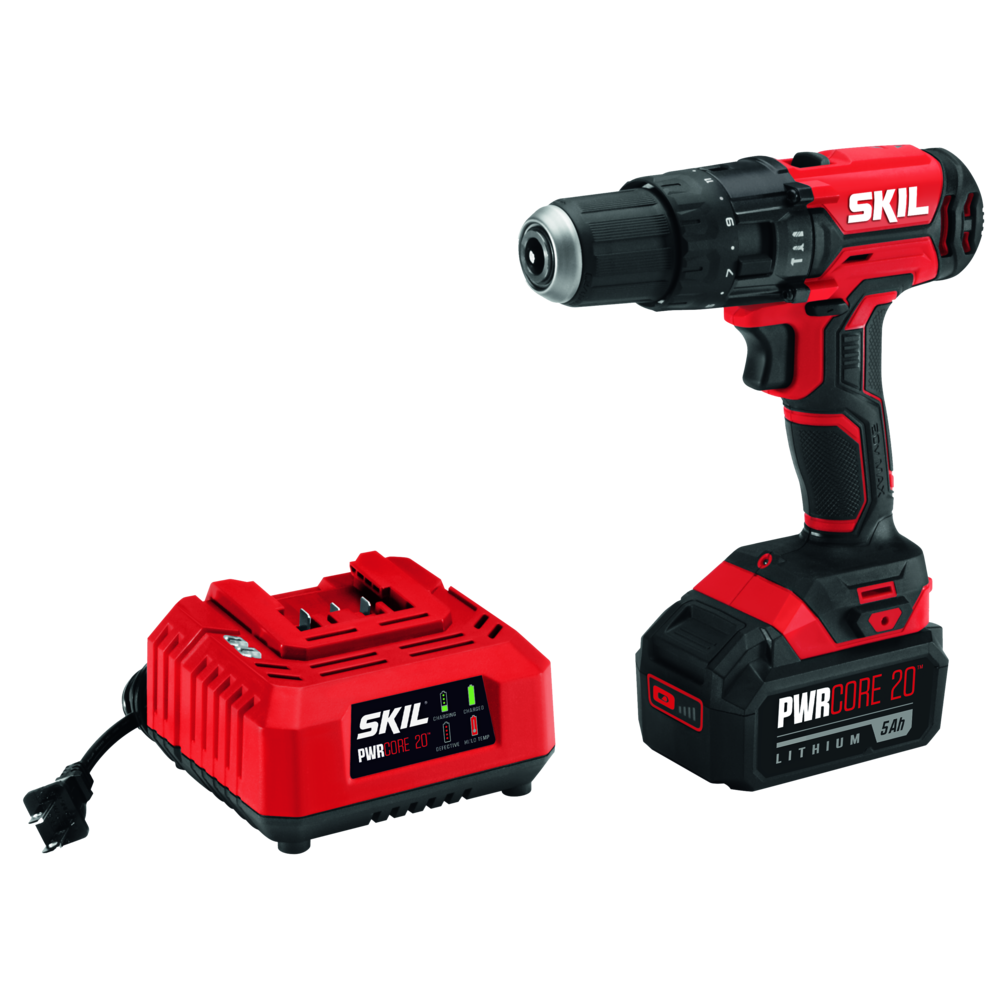 SKIL HD527803 20V 1/2" Hammer Drill Kit with PWRCORE 20 5.0Ah Lithium Battery