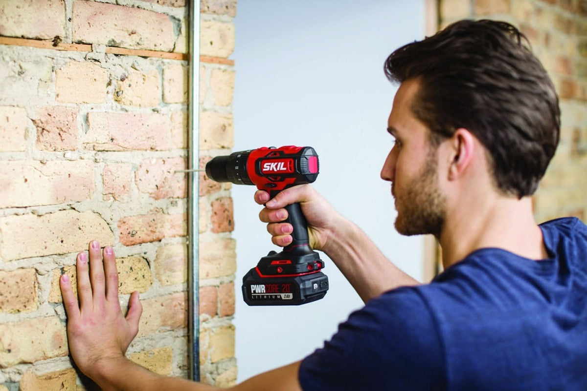 SKIL HD529402 PWRCore 20 Brushless 20V 1/2'' Hammer Drill Kit with PWR JUMP Charger