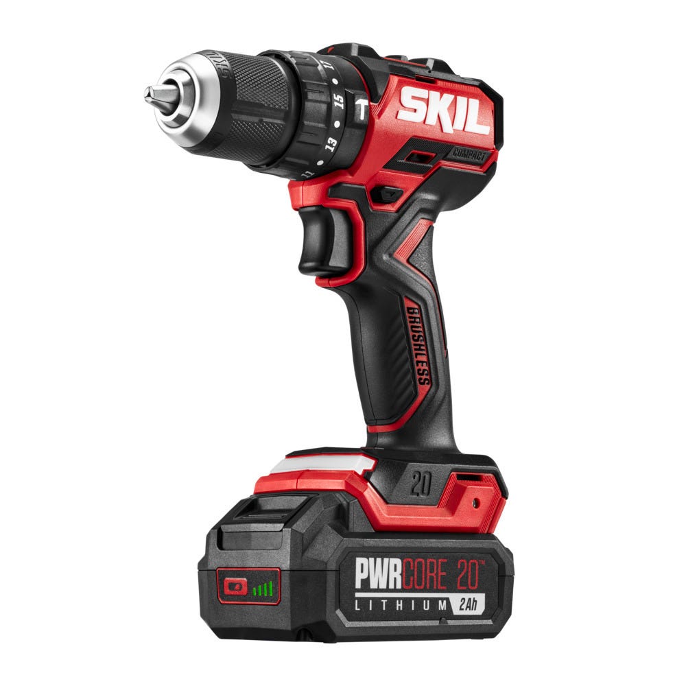 SKIL PWR CORE 20™ Brushless 20V 1/2 IN. Compact Hammer Drill Kit