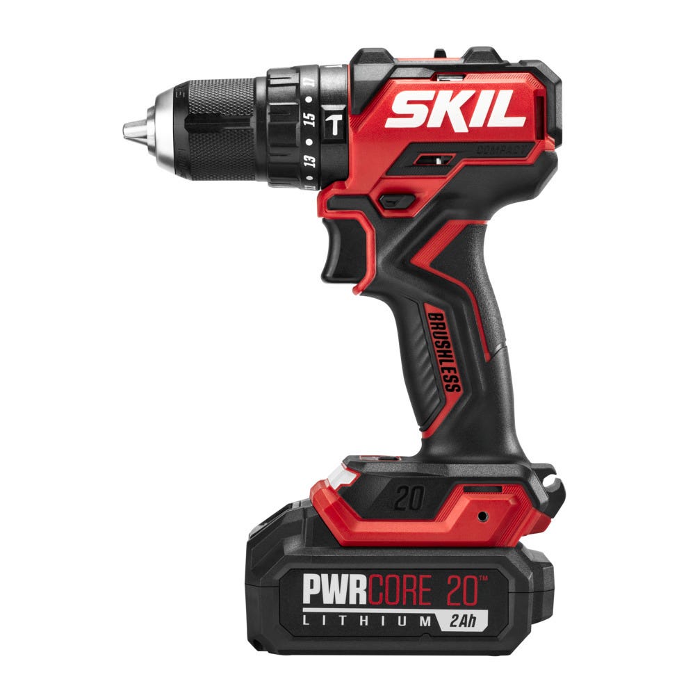 SKIL PWR CORE 20™ Brushless 20V 1/2 IN. Compact Hammer Drill Kit