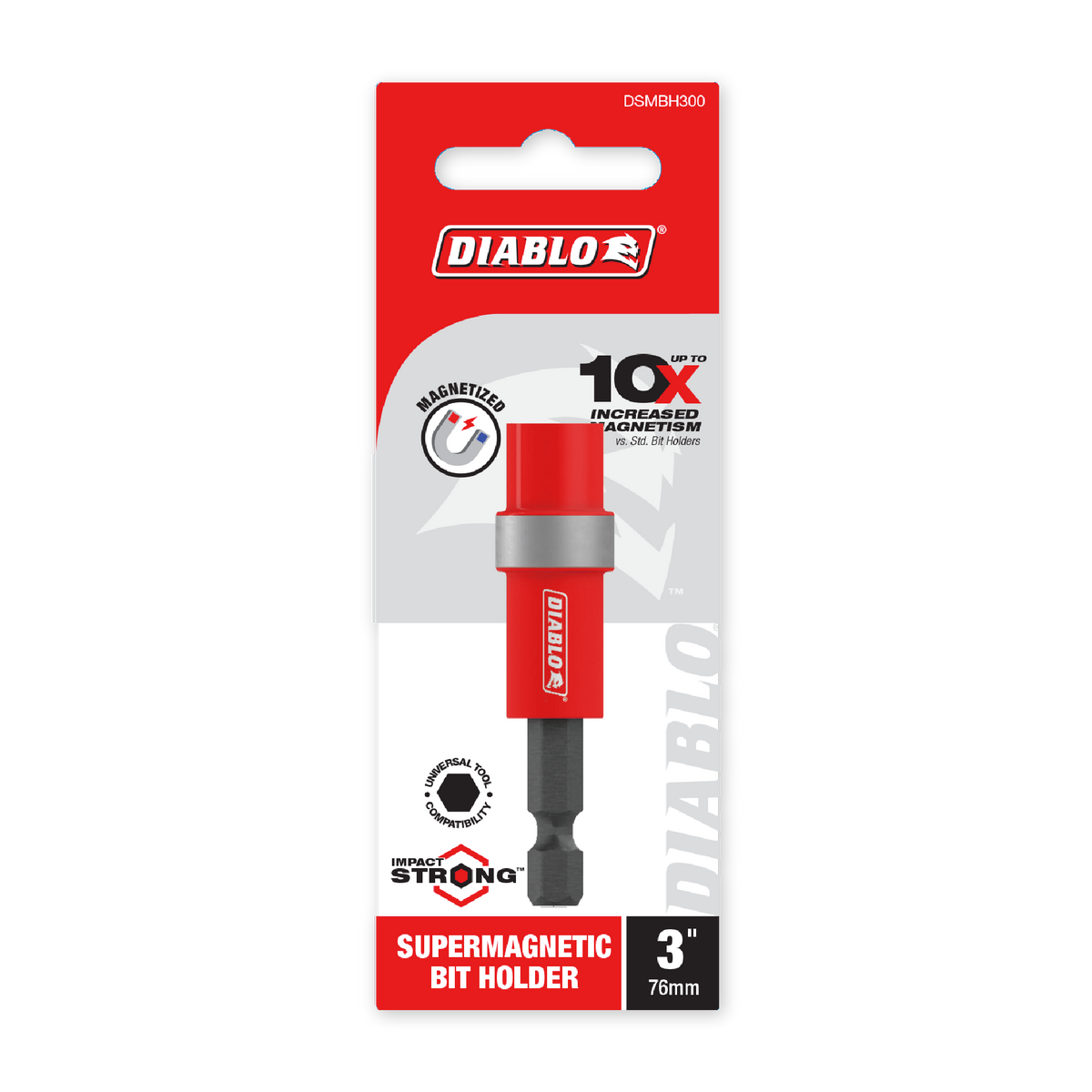 Diablo 3 in. Super Magnetic Bit Holder (DSMBH300) in retail packaging