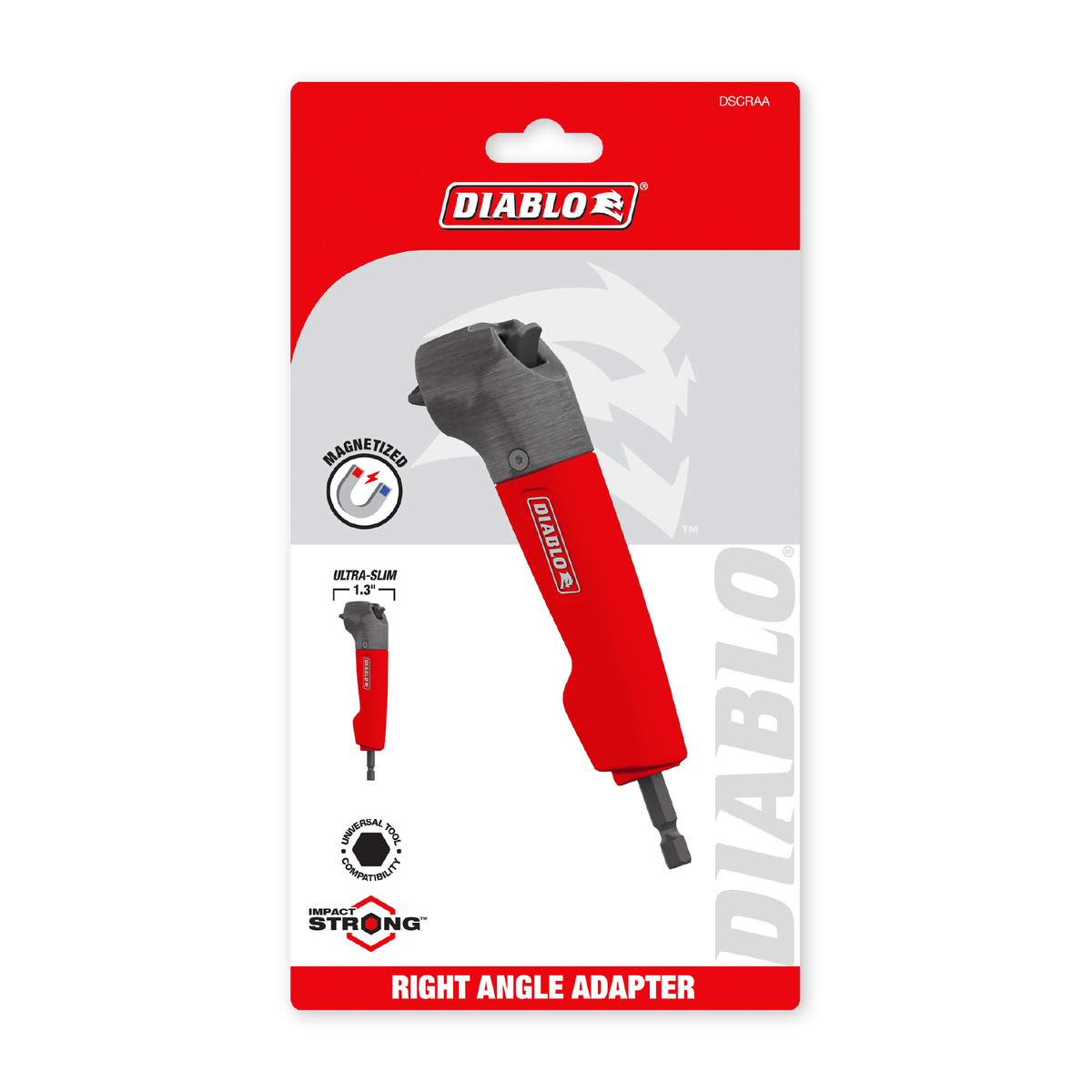 Diablo Right Angle Adapter (DSCRAA) in retail packaging