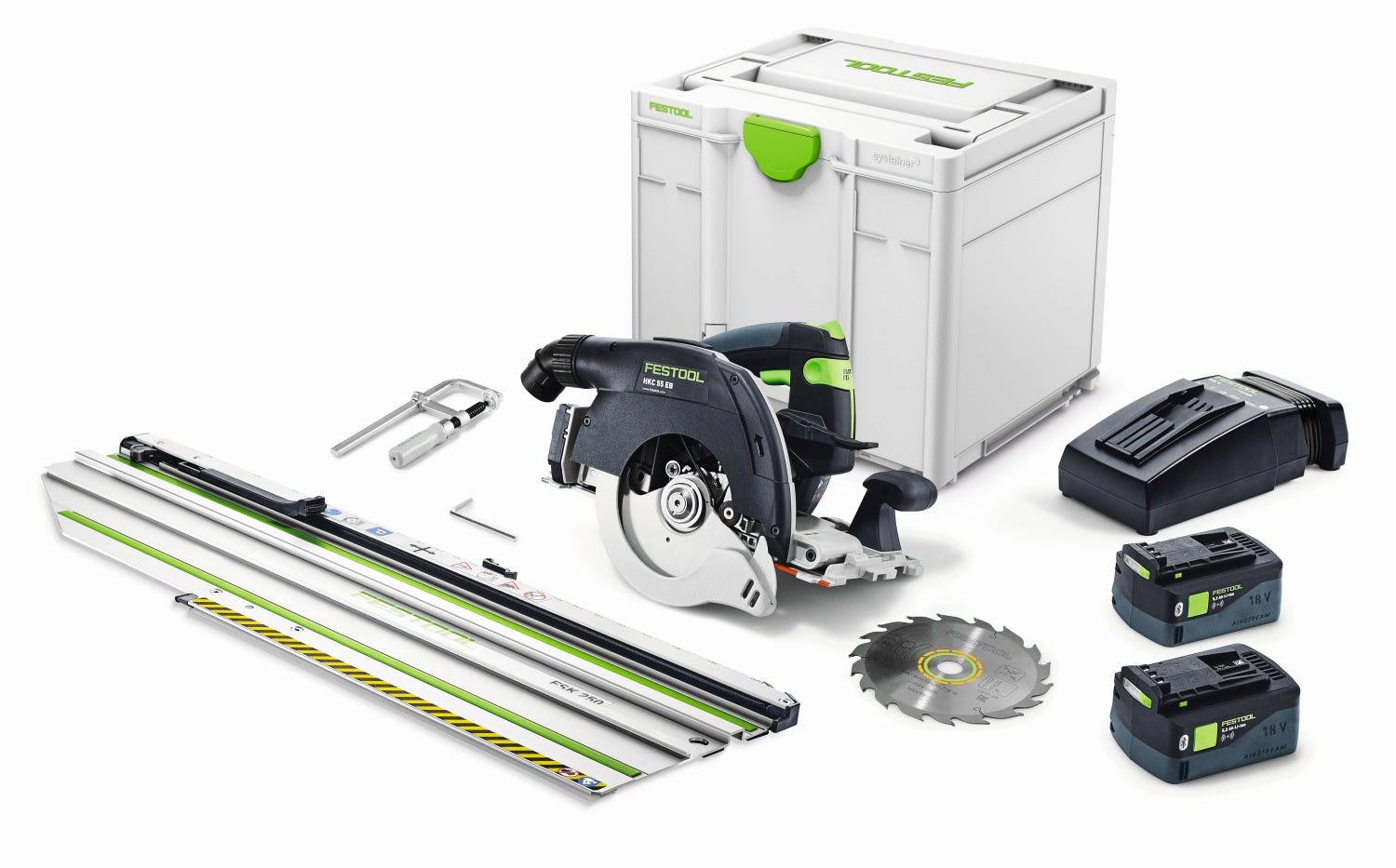 Festool 576173 HKC 55 Cordless Bluetooth 5.2Ah Track Saw PLUS-FSK w/ Systainer3