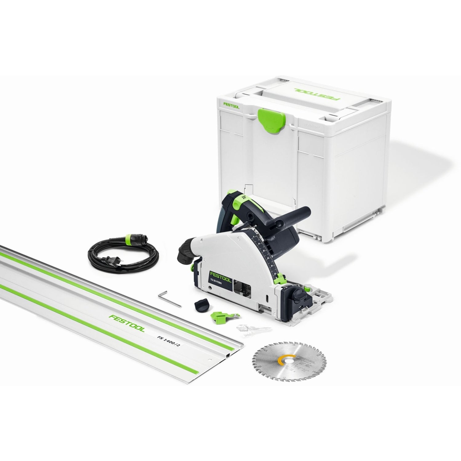 Festool 577014 TS 55 F Plunge Cut Track Saw with 55-in Guide Rail w/ Systainer3