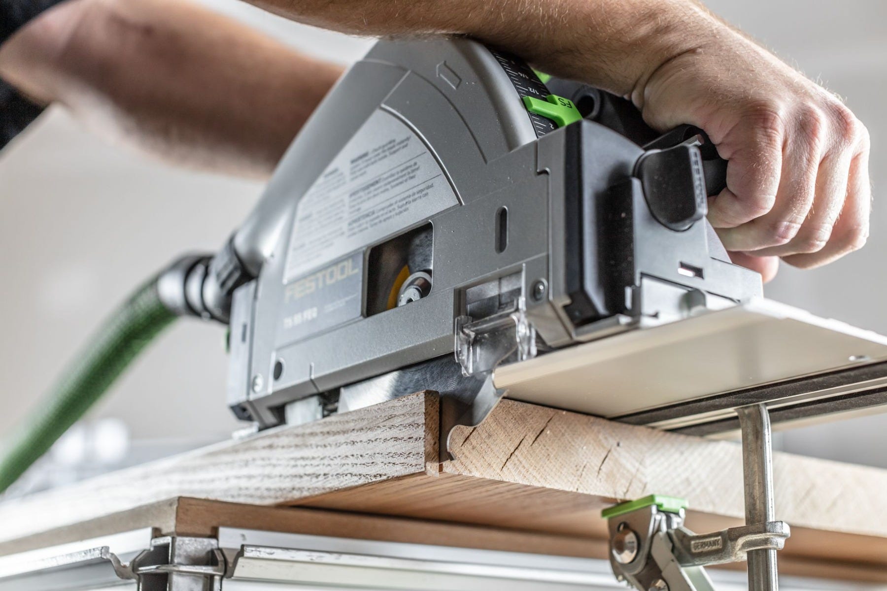 Festool 577014 TS 55 F Plunge Cut Track Saw with 55-in Guide Rail and Guide Rail Accessory Kit