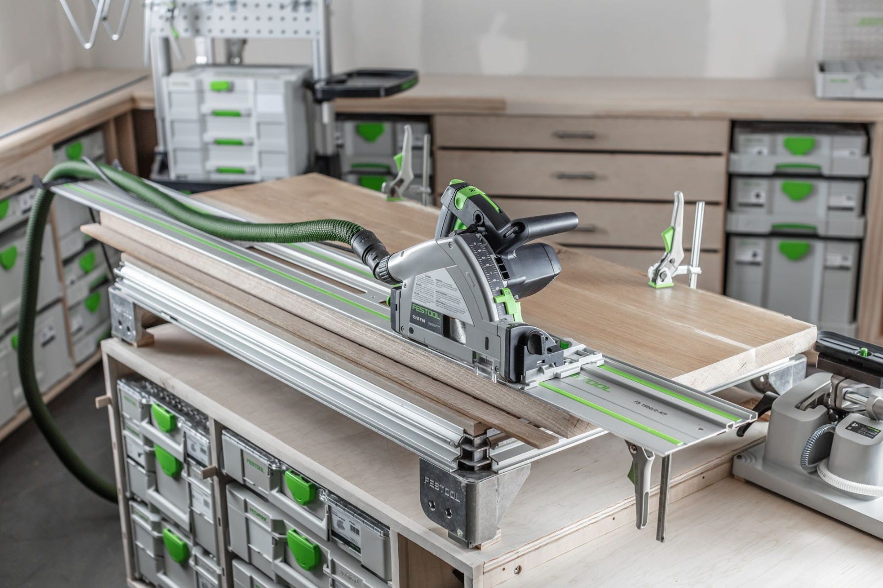 Festool 577014 TS 55 F Plunge Cut Track Saw with 55-in Guide Rail w/ Systainer3