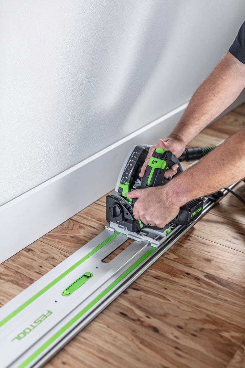 Festool 577014 TS 55 F Plunge Cut Track Saw with 55-in Guide Rail and Guide Rail Accessory Kit