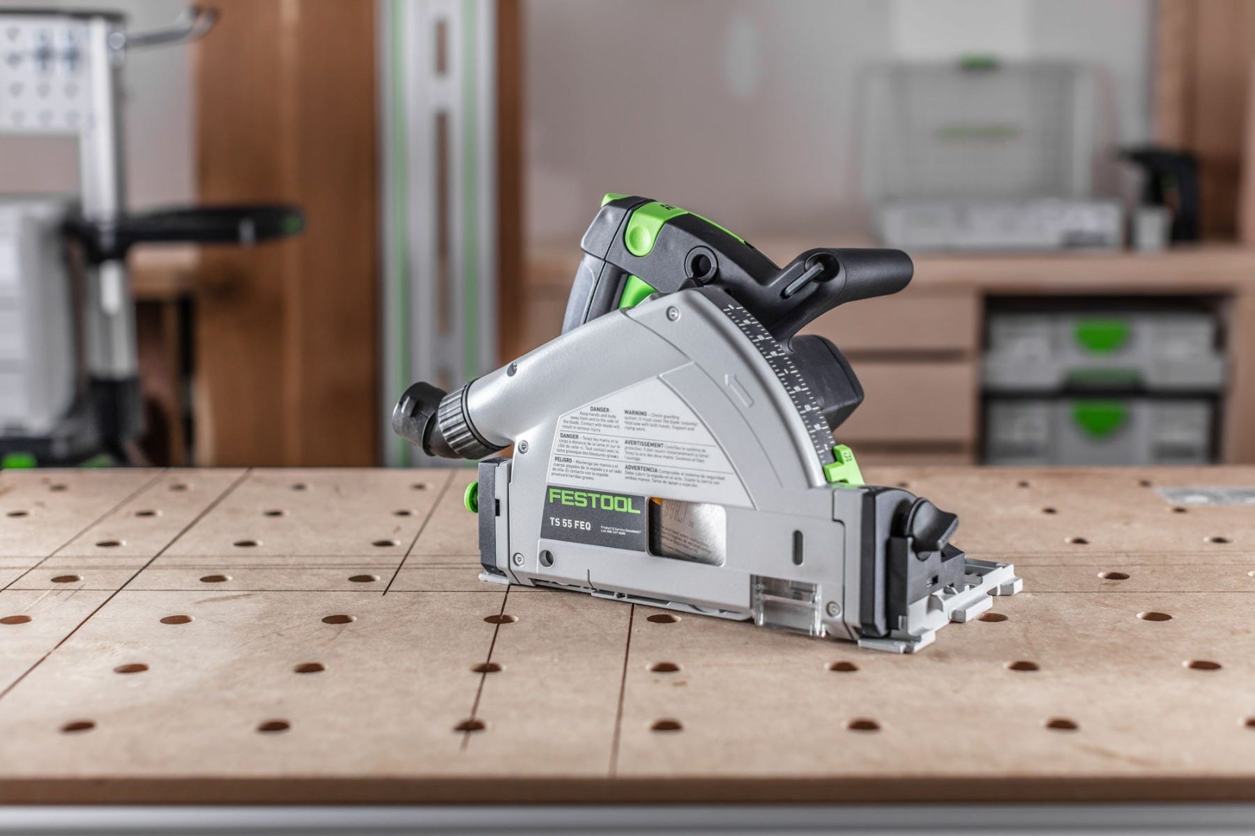 Festool 577014 TS 55 F Plunge Cut Track Saw with 55-in Guide Rail and Guide Rail Accessory Kit