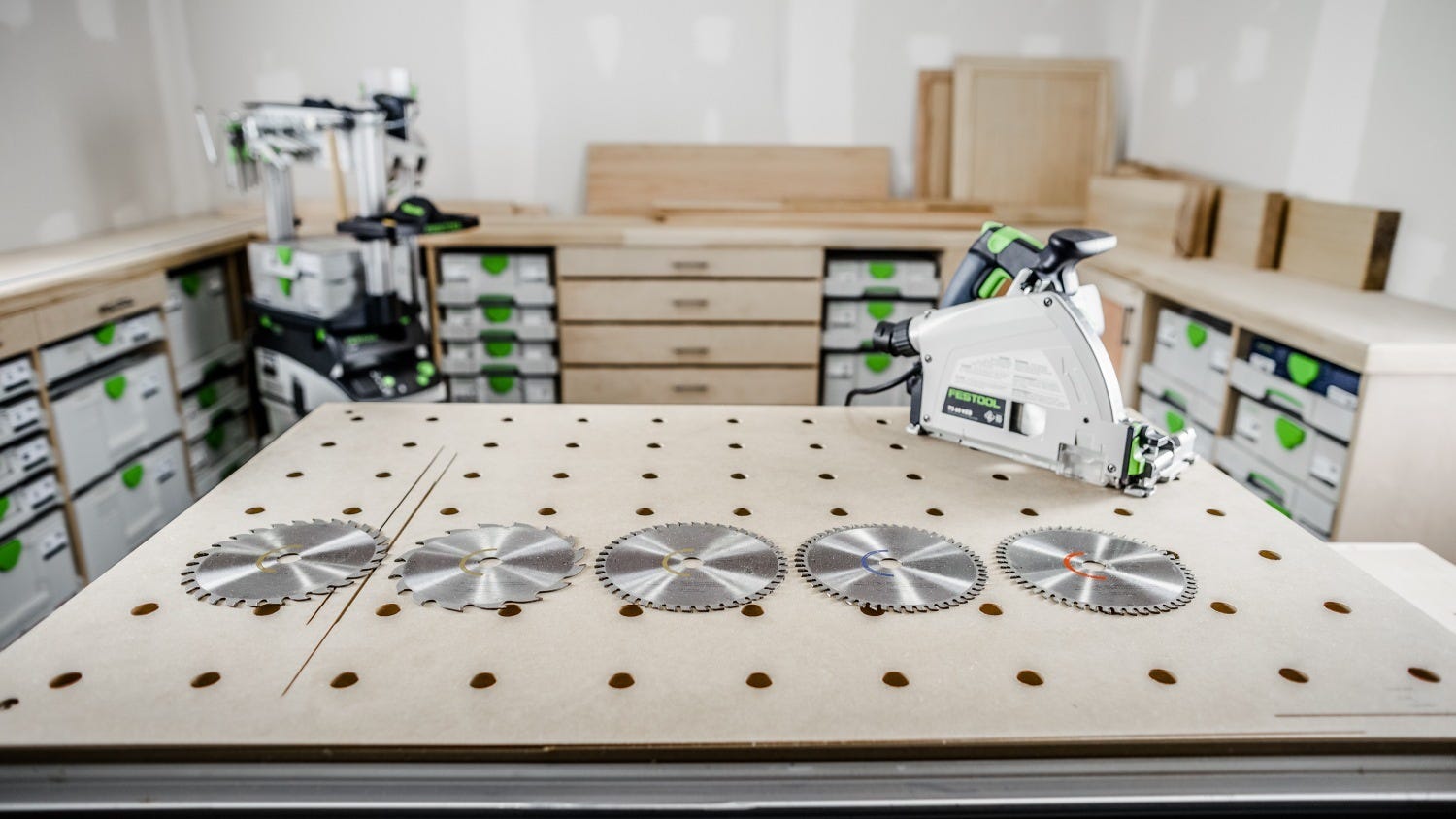 Festool 577422 TS 60 KEB-F-Plus-FS Plunge Cut Track Saw Set w/ 55-in. Guide Rail