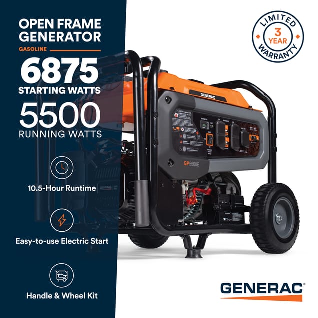 Generac 5500W Portable Generator With COsense (8150)