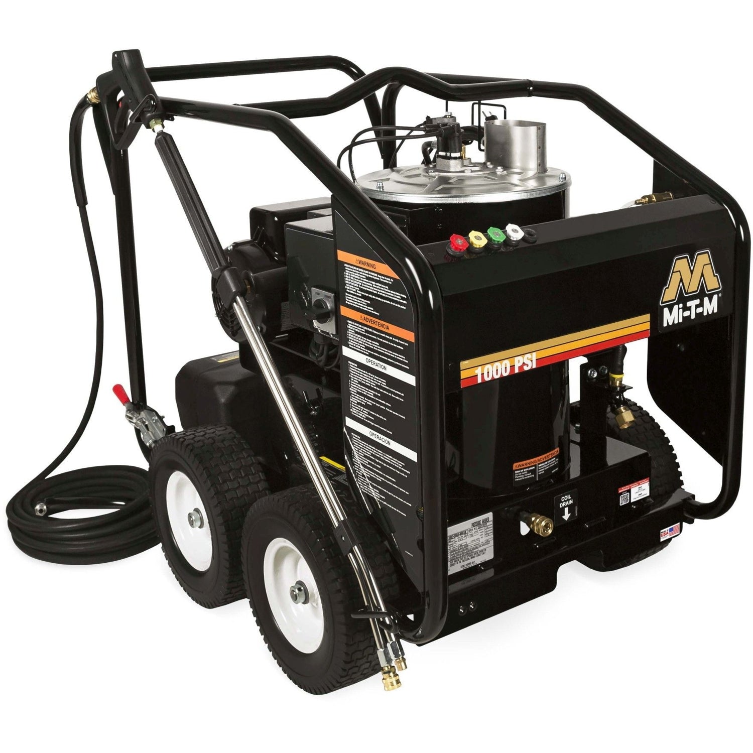 Mi-T-M HSE-1002-0MG10 HSE Series 1000 PSI Electric Direct Drive Hot Water Pressure Washer