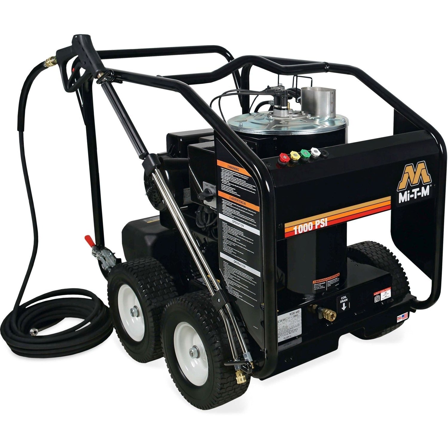 Mi-T-M HSE-1002-0MM11 HSE Series 1000 PSI Electric Direct Drive Hot Water Pressure Washer